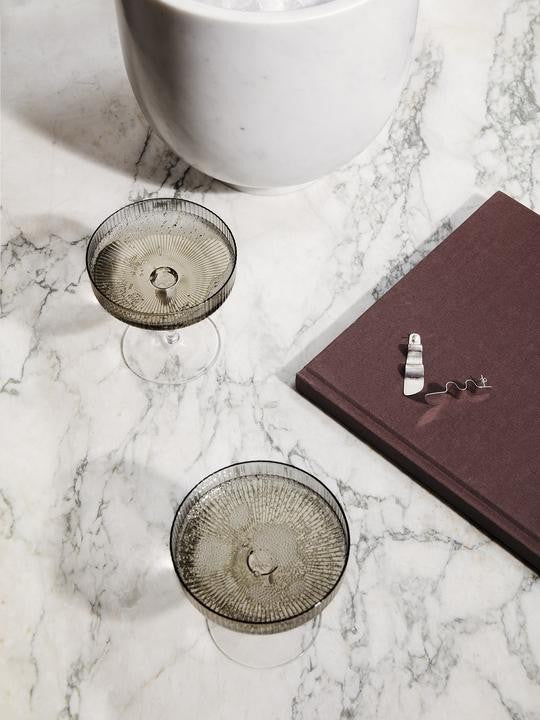 Verres - Verre à champagne | Ripple | Set de 2 - Ferm Living