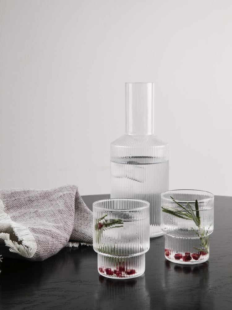 Verres - Verre à eau | Ripple | Set de 4 - Ferm Living