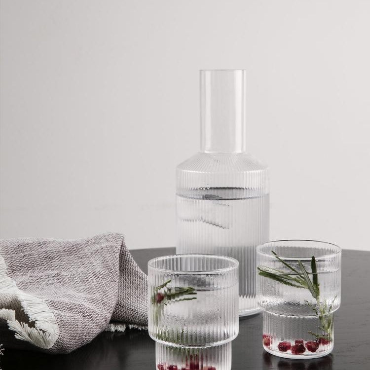 Verres - Verre à eau | Ripple | Set de 4 - Ferm Living