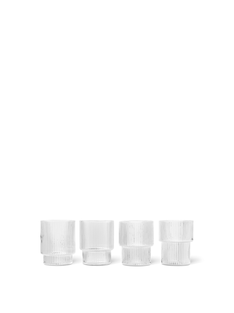 Verres - Verre à eau | Ripple | Set de 4 - Ferm Living