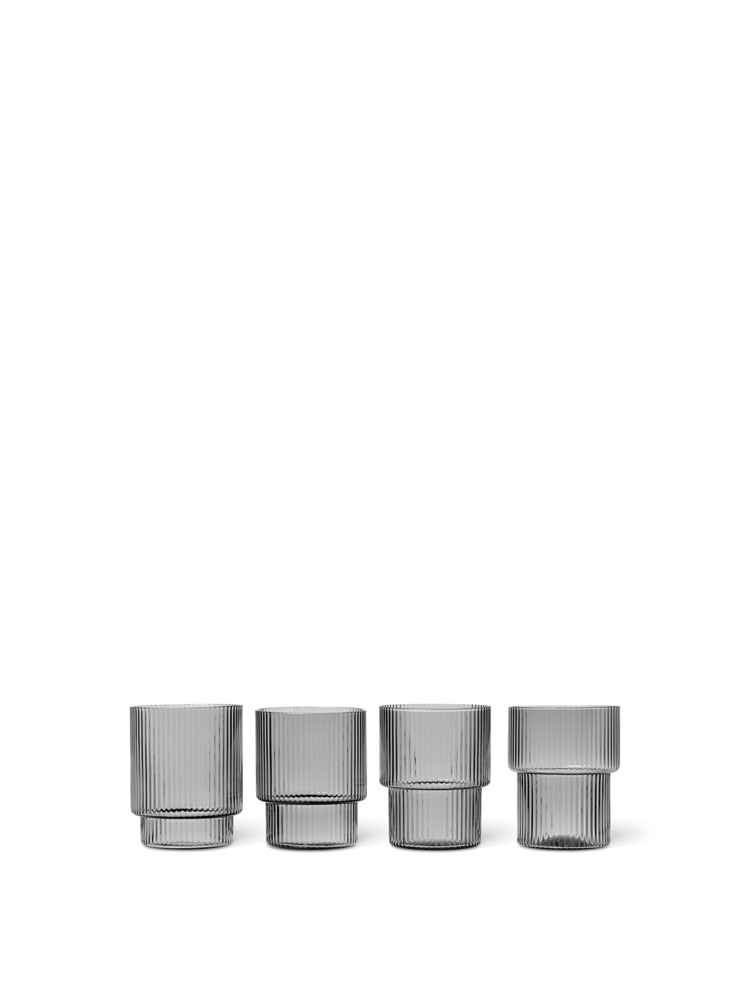 Verres - Verre à eau | Ripple | Set de 4 - Ferm Living