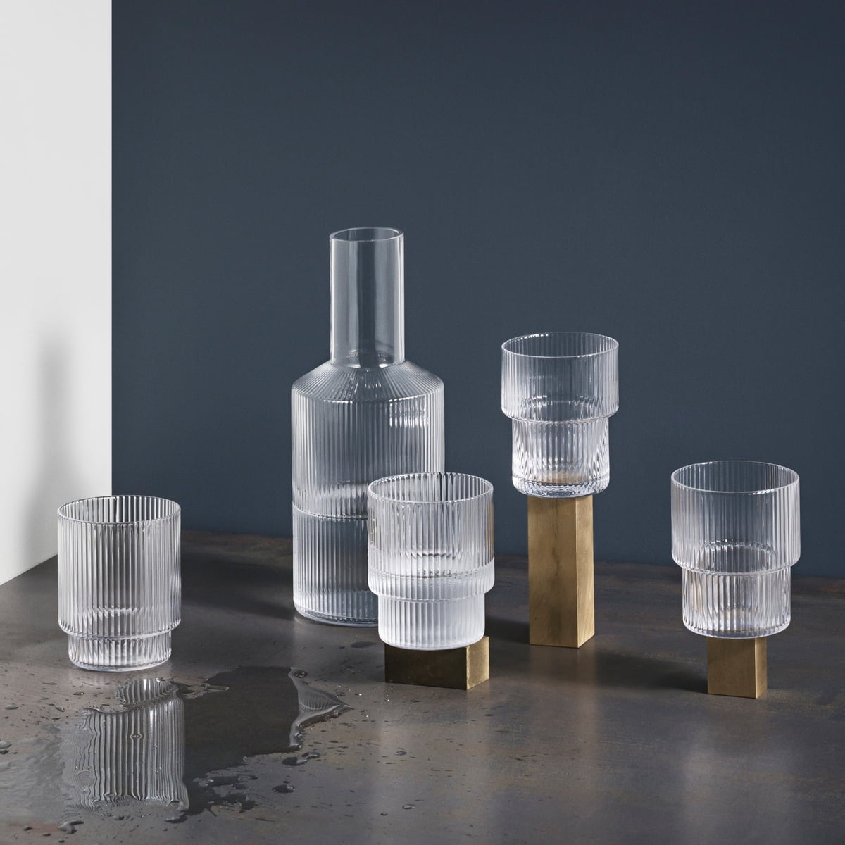 Verres - Verre à eau | Ripple | Set de 4 - Ferm Living
