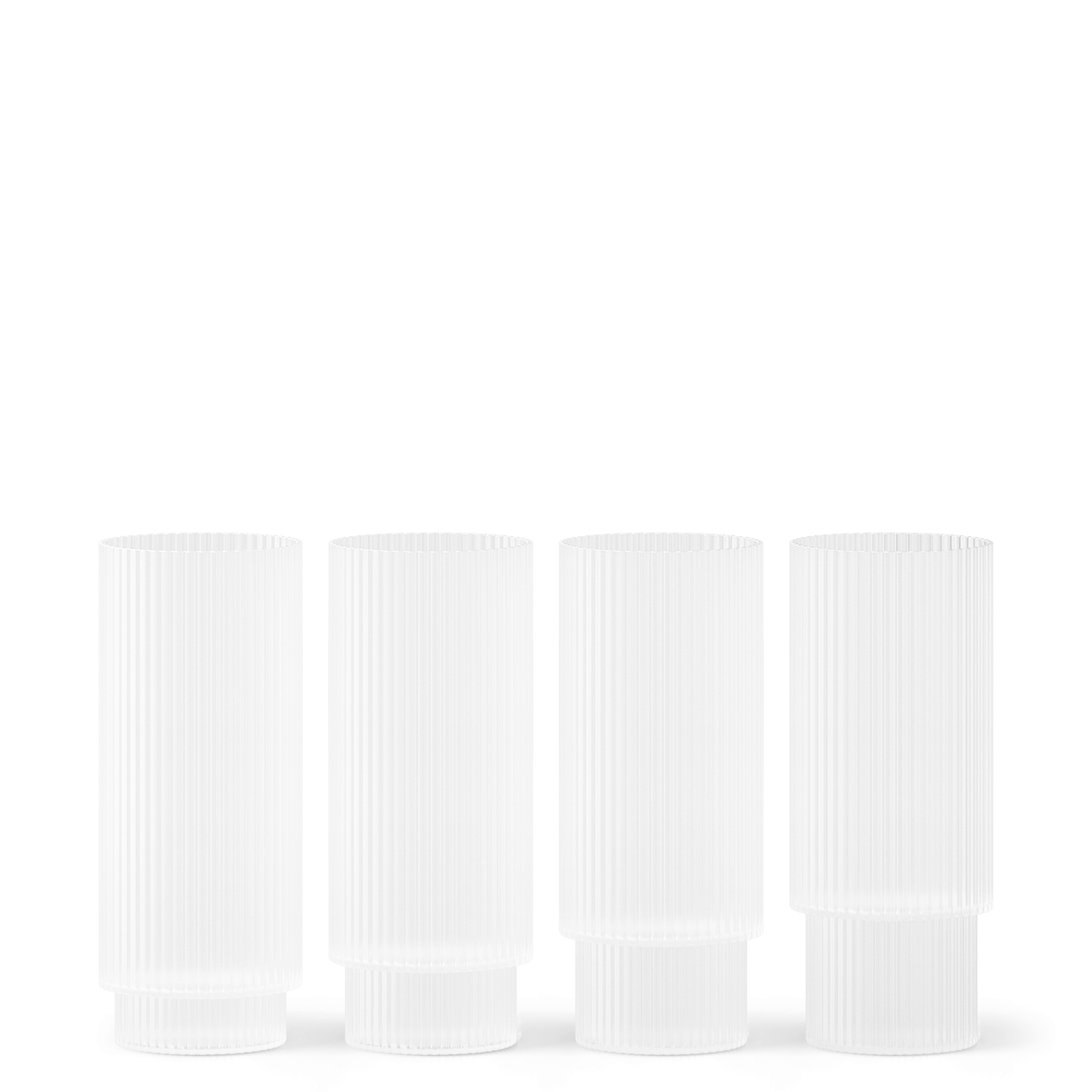 Verres - Verre long drink | Ripple | Set de 4 - Ferm Living