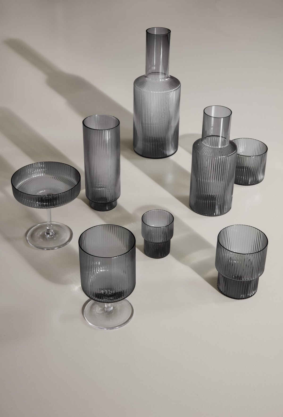 Verres - Verre long drink | Ripple | Set de 4 - Ferm Living