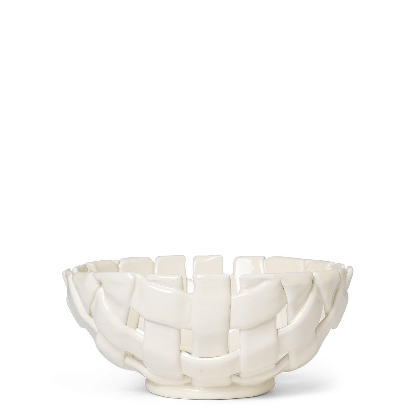 Vide-poches et plateaux - Coupe à fruits | Plait céramique - Tressé main | Ø24 - Ferm Living