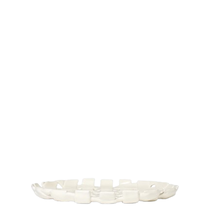 Vide-poches et plateaux - Plat de service | Plait céramique - Tressé main | Ø 30 - Ferm Living