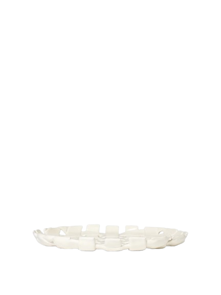 Vide-poches et plateaux - Plat de service | Plait céramique - Tressé main | Ø 30 - Ferm Living