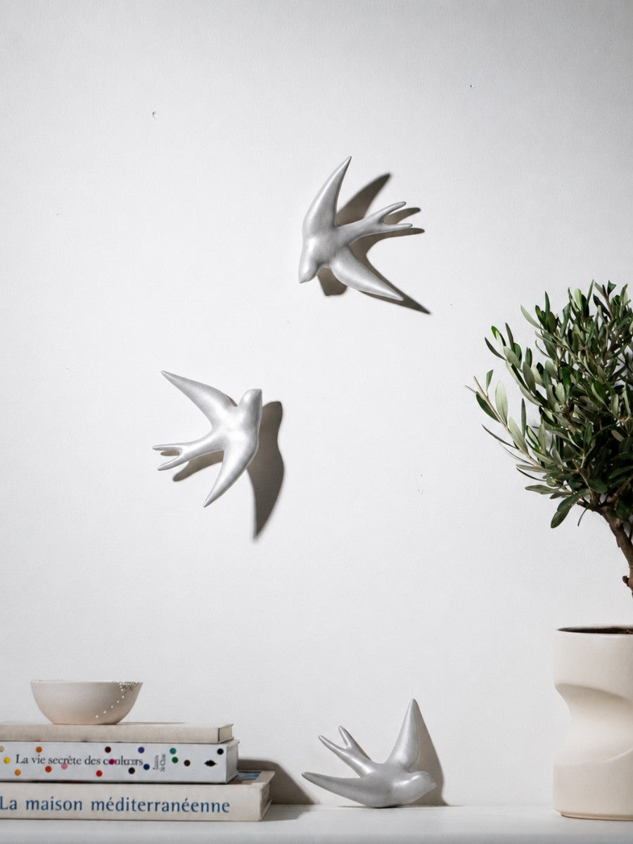 Hirondelle en céramique | Volage - Monochromic