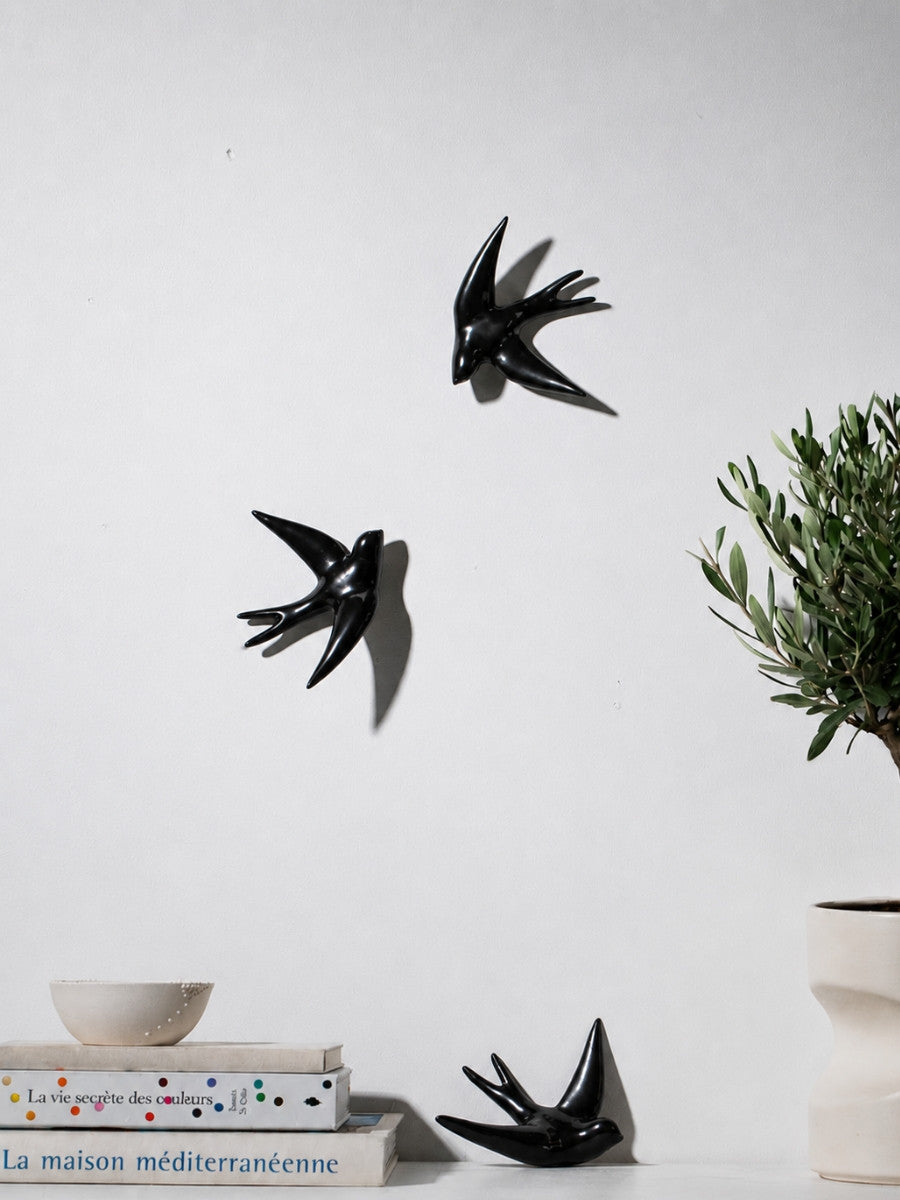 Hirondelle en céramique | Volage - Monochromic
